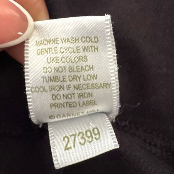 Garnet Hill Easy Tee Black Ruched Ruffle Shirt Dress Size Small - Picture 3 of 5